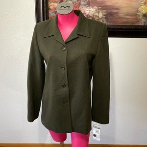 Pendleton 100% Virgin Wool Blazer Jacket Women's Size 10 Pockets 5 Button
